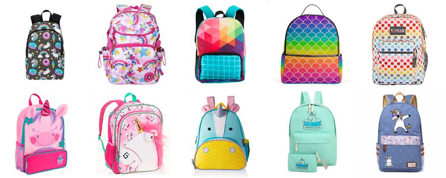 Rainbow Unicorn Backpack Kids Backpack Back to School 
