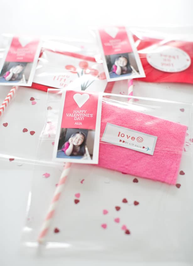 VDAY PHOTO FAVOR BAGS + DIY FLAGS