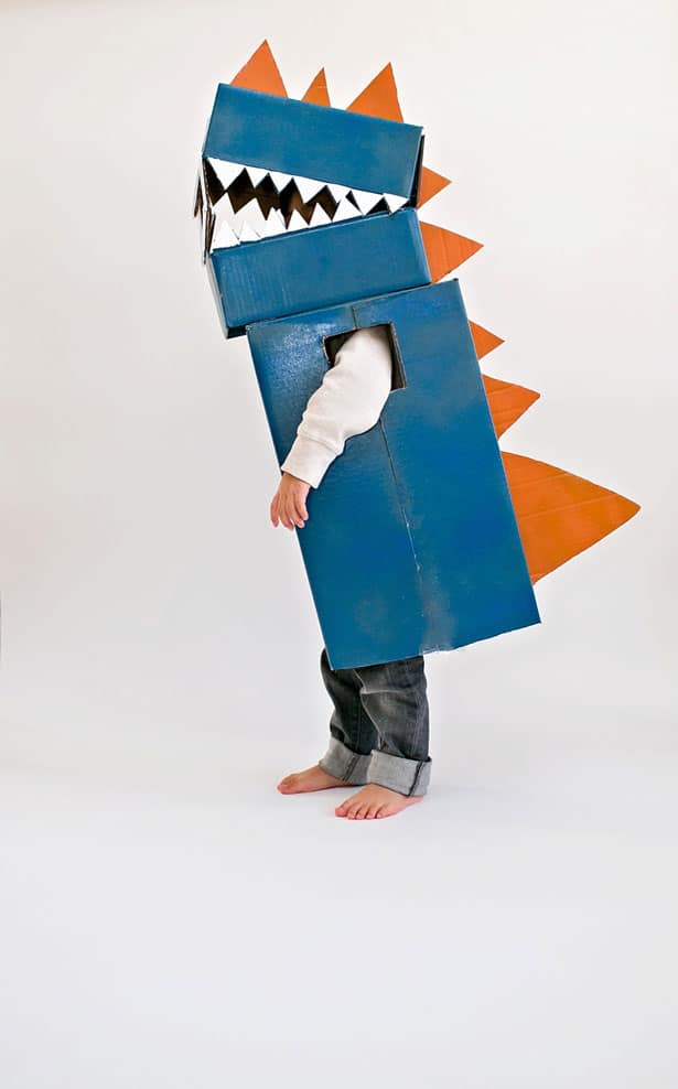 DIY CARDBOARD DINOSAUR COSTUME