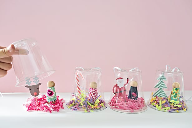 Snow Globe Cup Ornaments - Crafty Morning