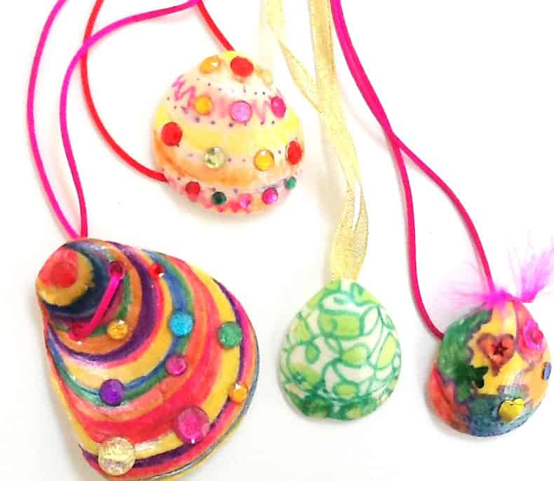 Seashell Necklace - Craft with your beach shells! * Moms and Crafters