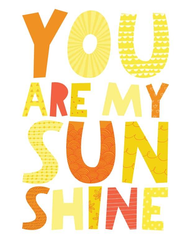 You Are My Sunshine Book Printable
