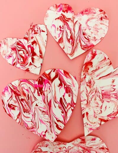 VALENTINE SHAVING CREAM HEART ART WITH KIDS