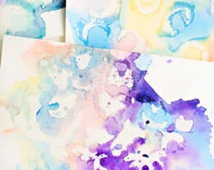 MARBLED WATERCOLOR AND OIL PAINTING WITH KIDS