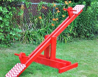 Red seesaw best sale