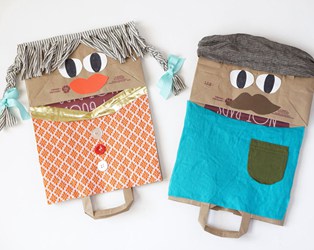 MAKE CUTE PAPER BAG PUPPETS