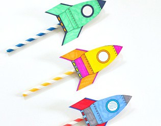 Paper Rocket Craft With Free Templates 