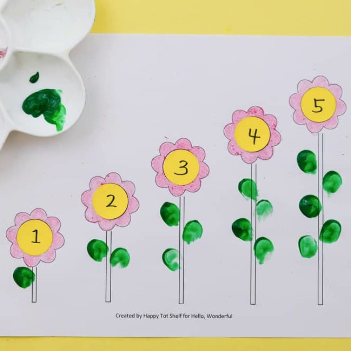 flower learning printable hello wonderful