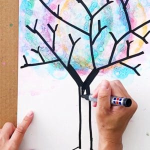 WATERCOLOR BUBBLE ART TREES - hello, Wonderful