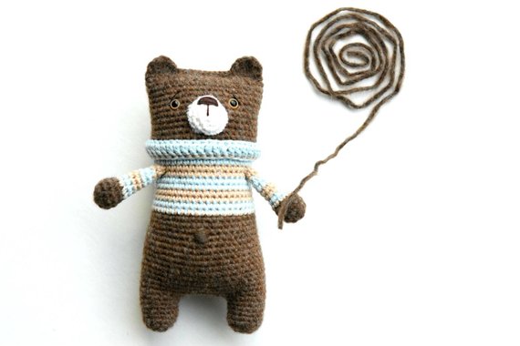 cute bear animal crochet toy pattern