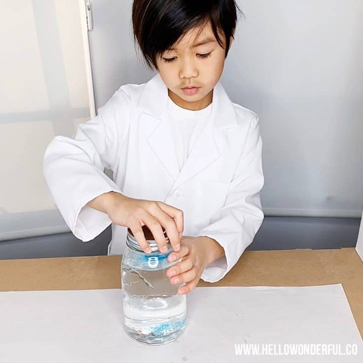 weather experiments in a jar