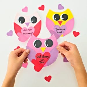 OWL VALENTINE CARD - hello, Wonderful