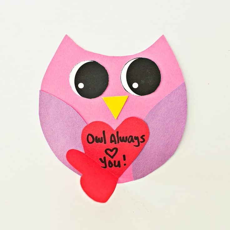 OWL VALENTINE CARD - hello, Wonderful