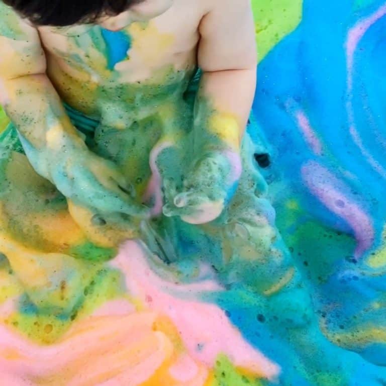 RAINBOW SOAP FOAM SENSORY PLAY - hello, Wonderful