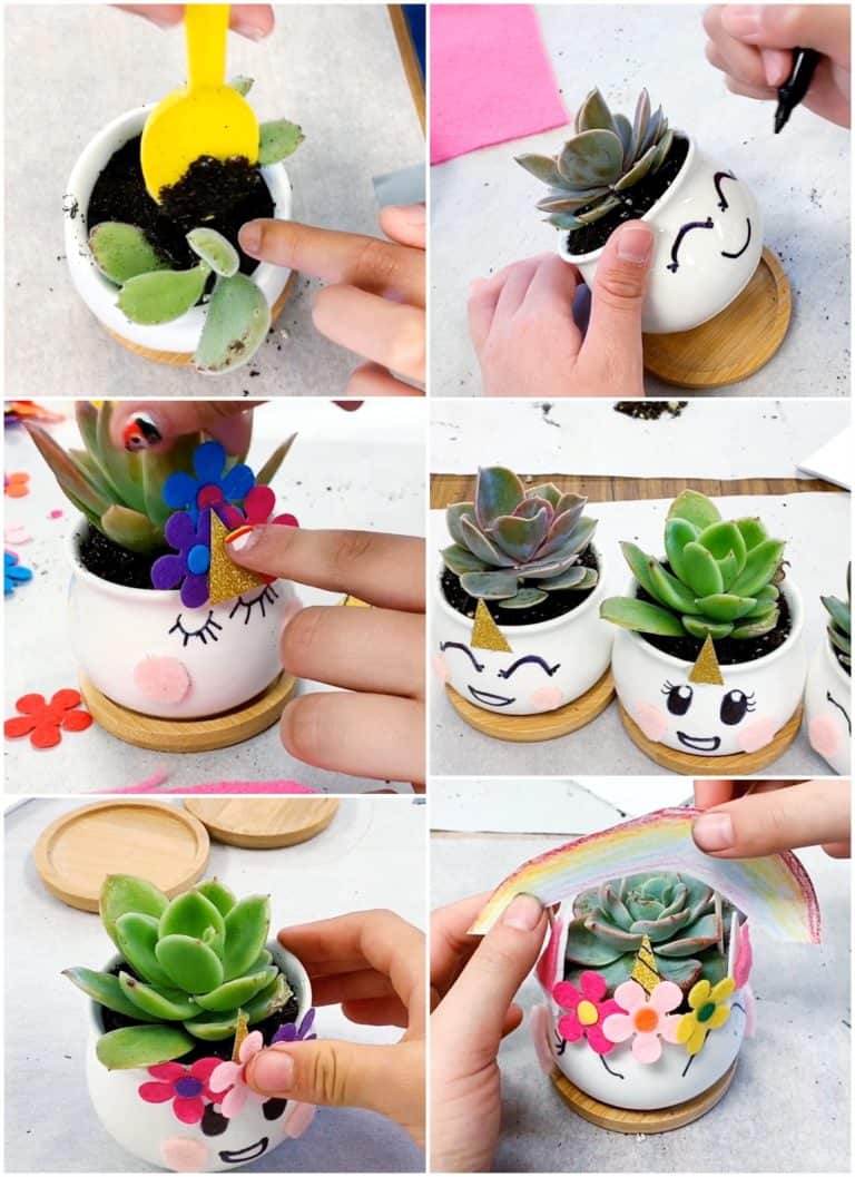 DIY UNICORN PLANTERS WITH EARTH DAY TEMPLATE - hello, Wonderful