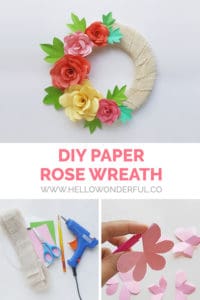 HOW TO MAKE A PAPER ROSE WREATH - hello, Wonderful