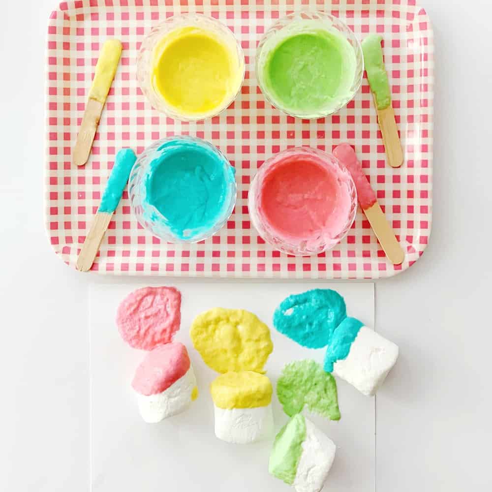 MARSHMALLOW STAMPING WITH TASTE SAFE EDIBLE PAINT - hello, Wonderful