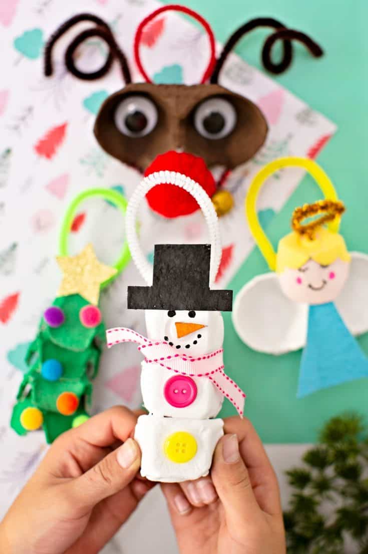 EGG CARTON CHRISTMAS ORNAMENTS - hello, Wonderful