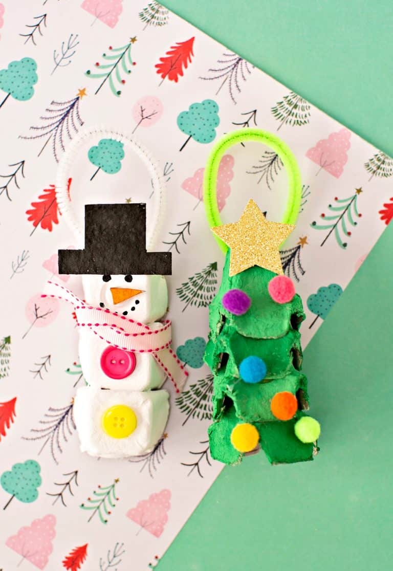 EGG CARTON CHRISTMAS ORNAMENTS - hello, Wonderful