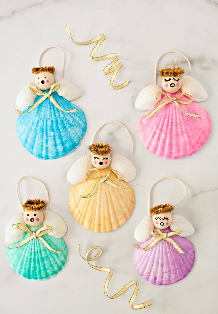 SEASHELL ANGEL CHRISTMAS ORNAMENTS - hello, Wonderful