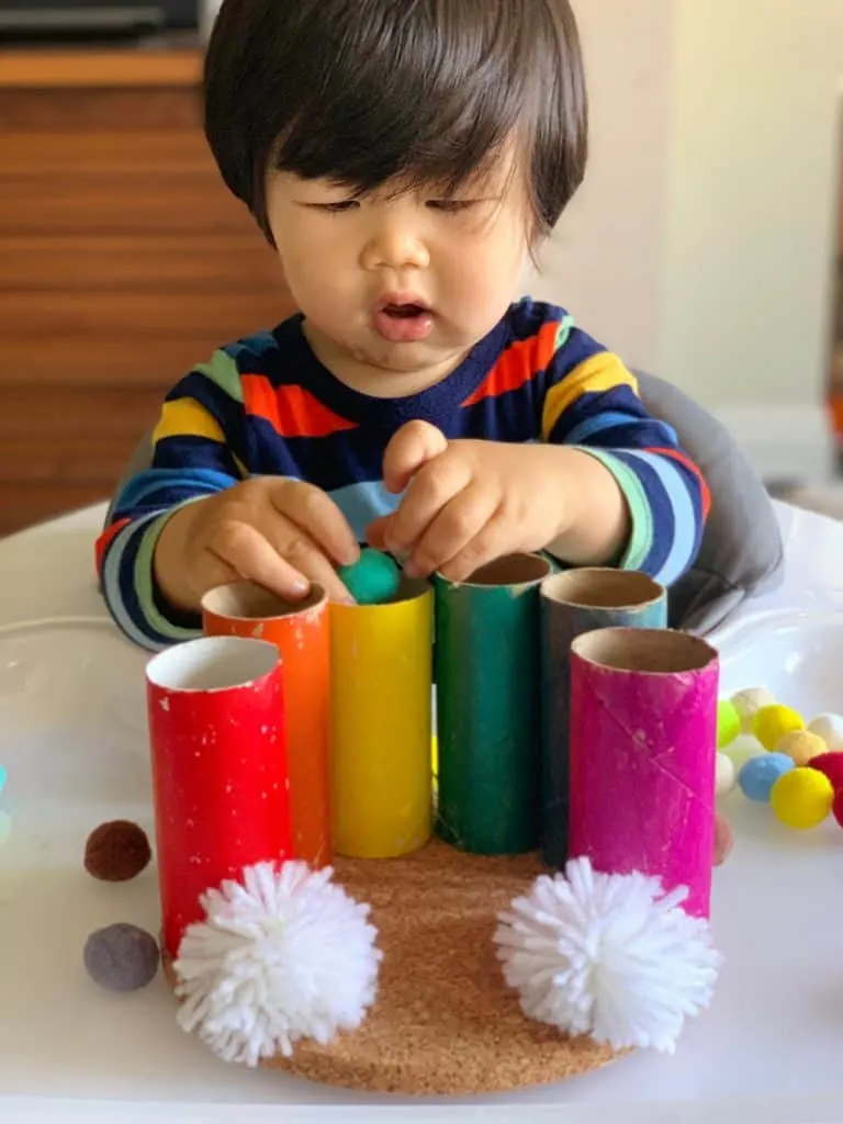 Build your child's motor skills with DIY pom poms