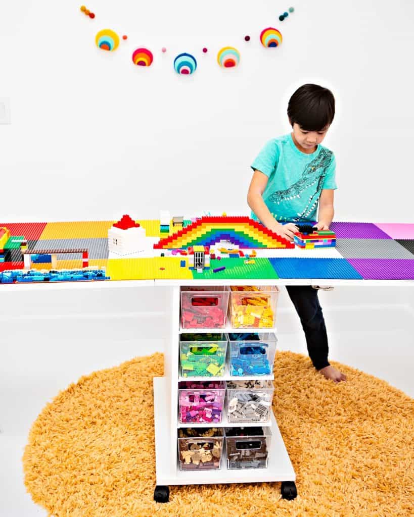 5 Awesome DIY Lego Tables • Craftwhack  Lego table diy, Lego for kids, Lego  table