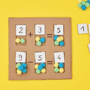 CARDBOARD MATH LEARNING BOARD - hello, Wonderful