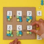 CARDBOARD MATH LEARNING BOARD - hello, Wonderful