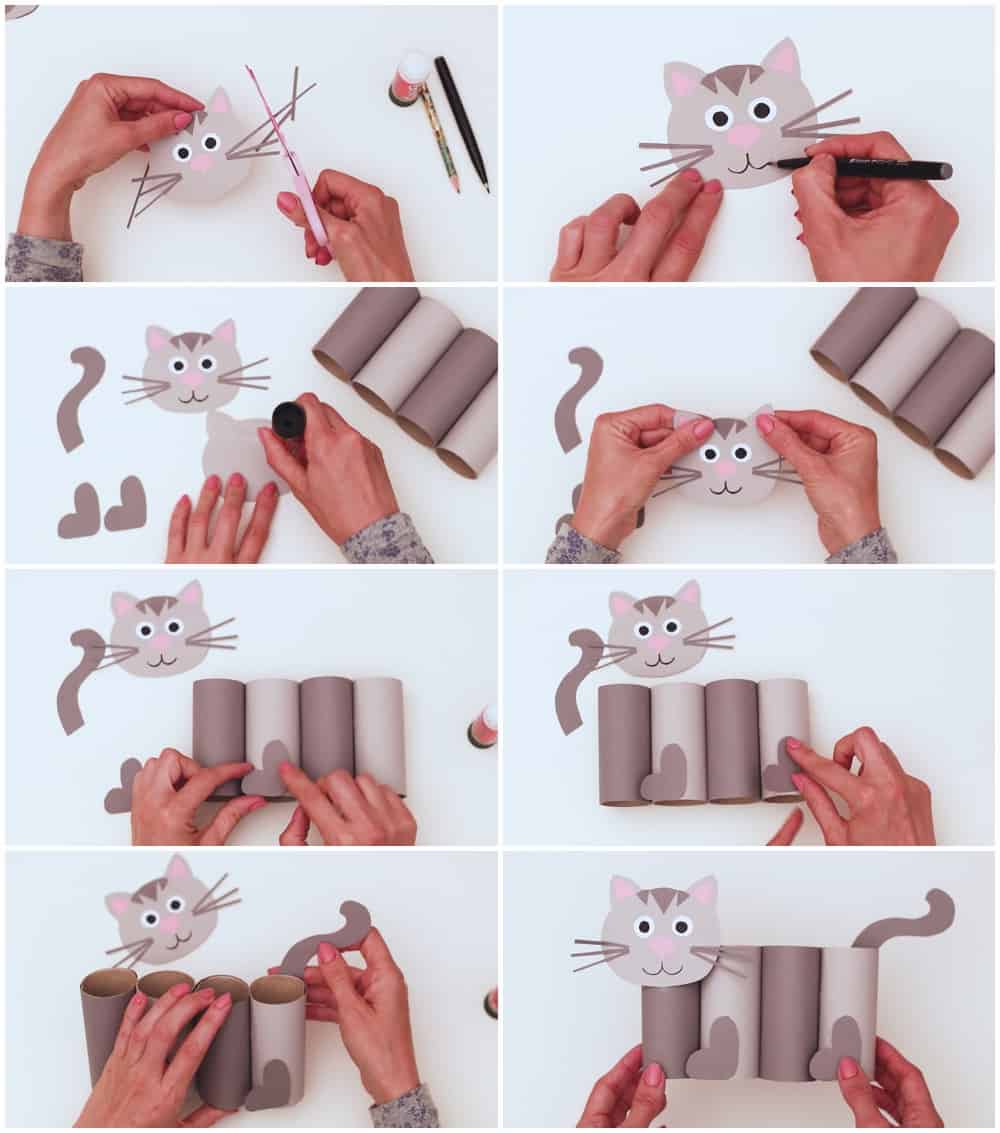 Paper Roll Cat Craft Hello Wonderful 5821