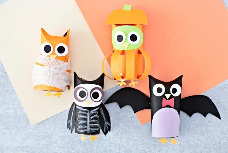 HALLOWEEN PAPER TUBE OWLS - hello, Wonderful