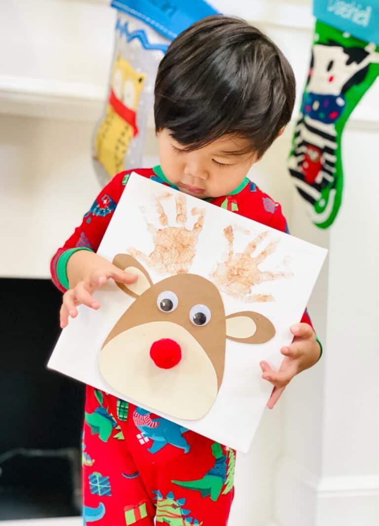 handprint reindeer shirt