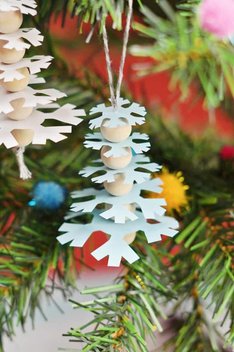 Paper Snowflake Tree Ornaments - Paper Snowflake Template