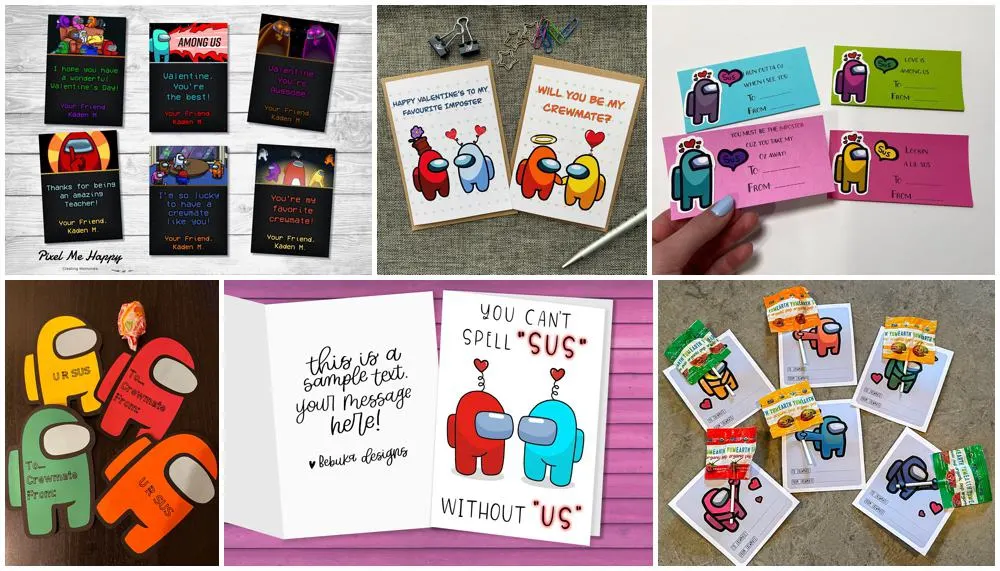 among us valentine cards kids will love these fun game inspired cards