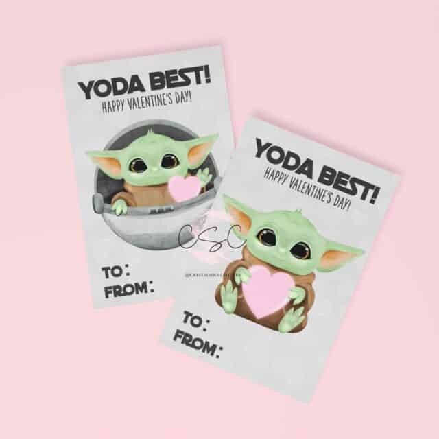 Cutest Baby Yoda Valentines for Kids - Yoda Best Gifts!