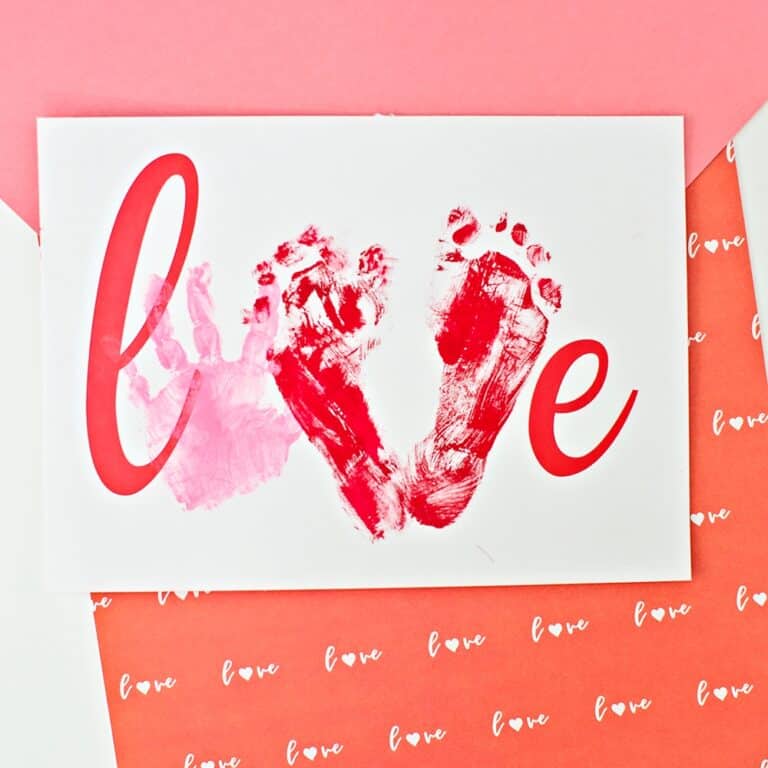 Love Handprint Art - Cute Preschool Valentine Craft