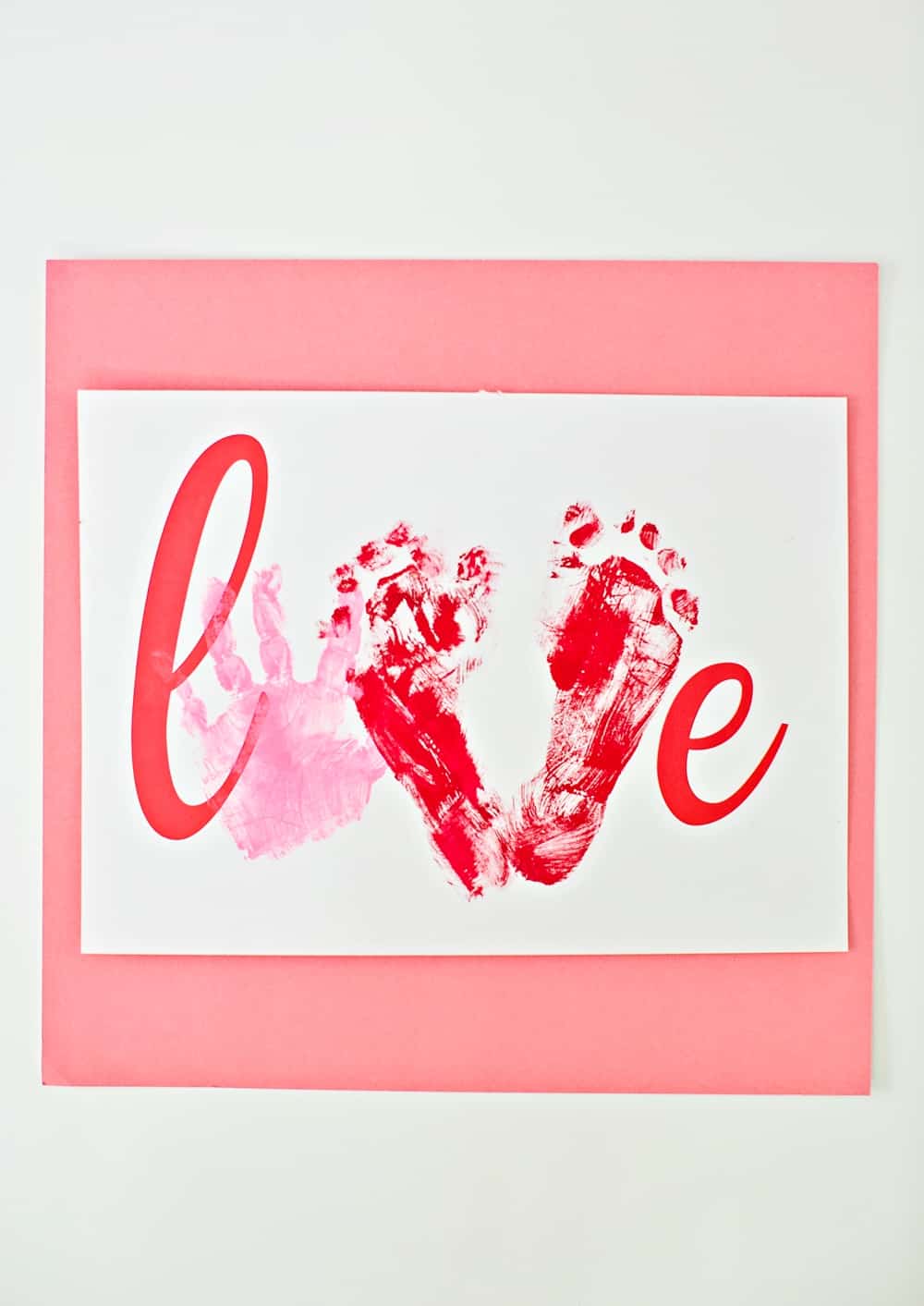 Love Handprint Art - Cute Preschool Valentine Craft