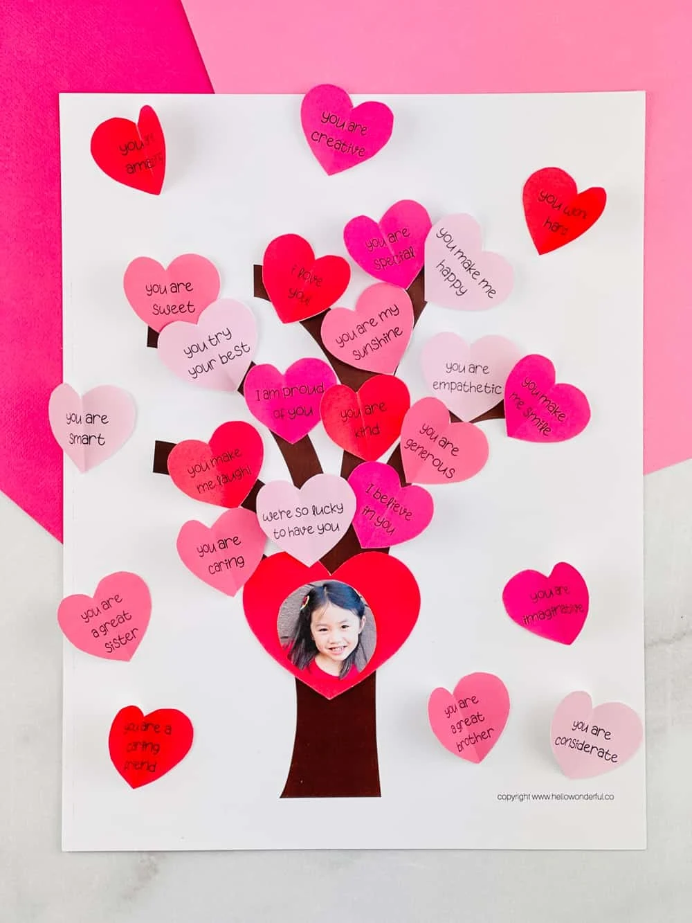 Paper Heart Tree Craft Tell Your Kids How Special They Are