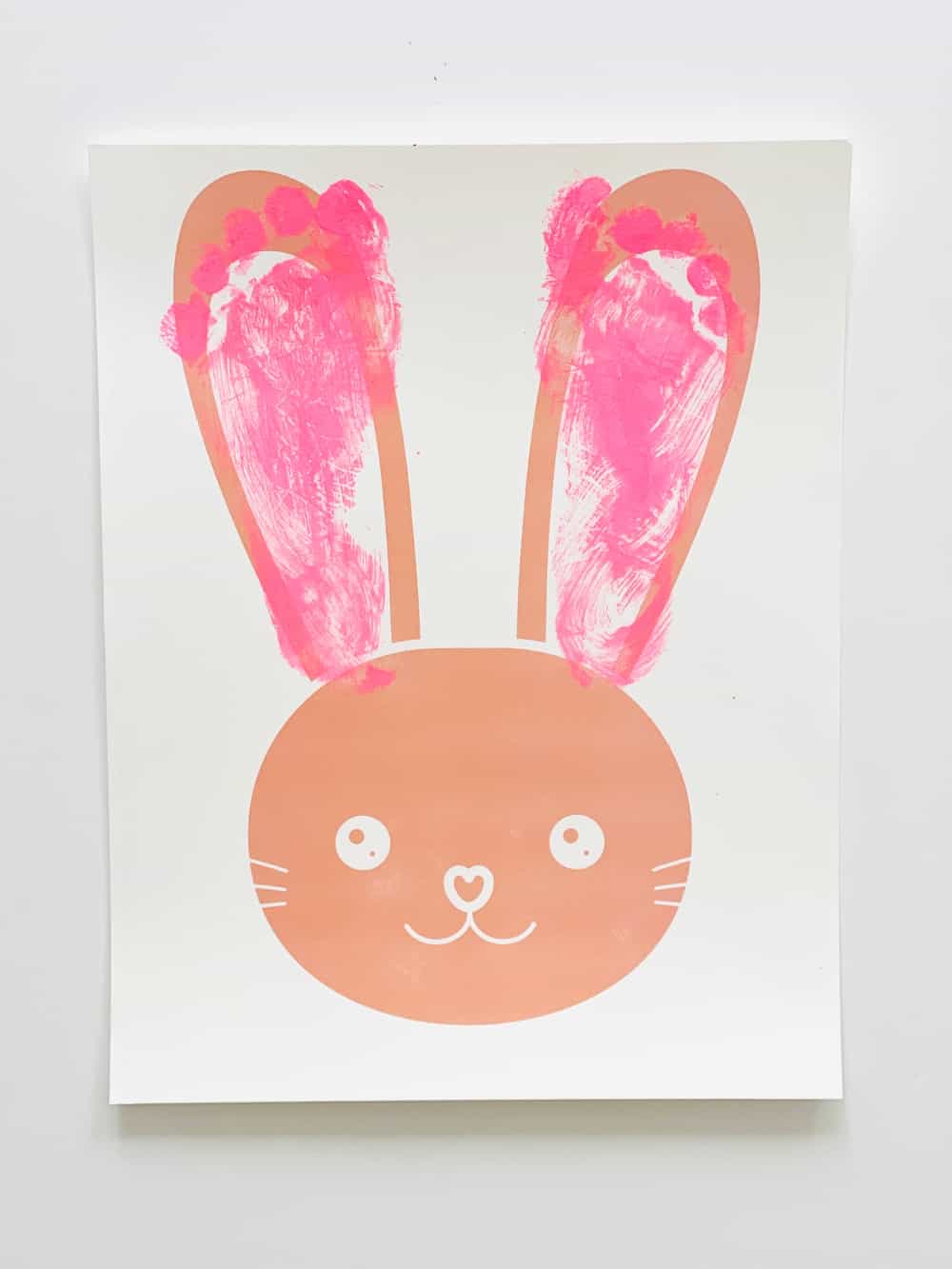 Bunny Footprint Art - Cute Easter Bunny Craft for Kids