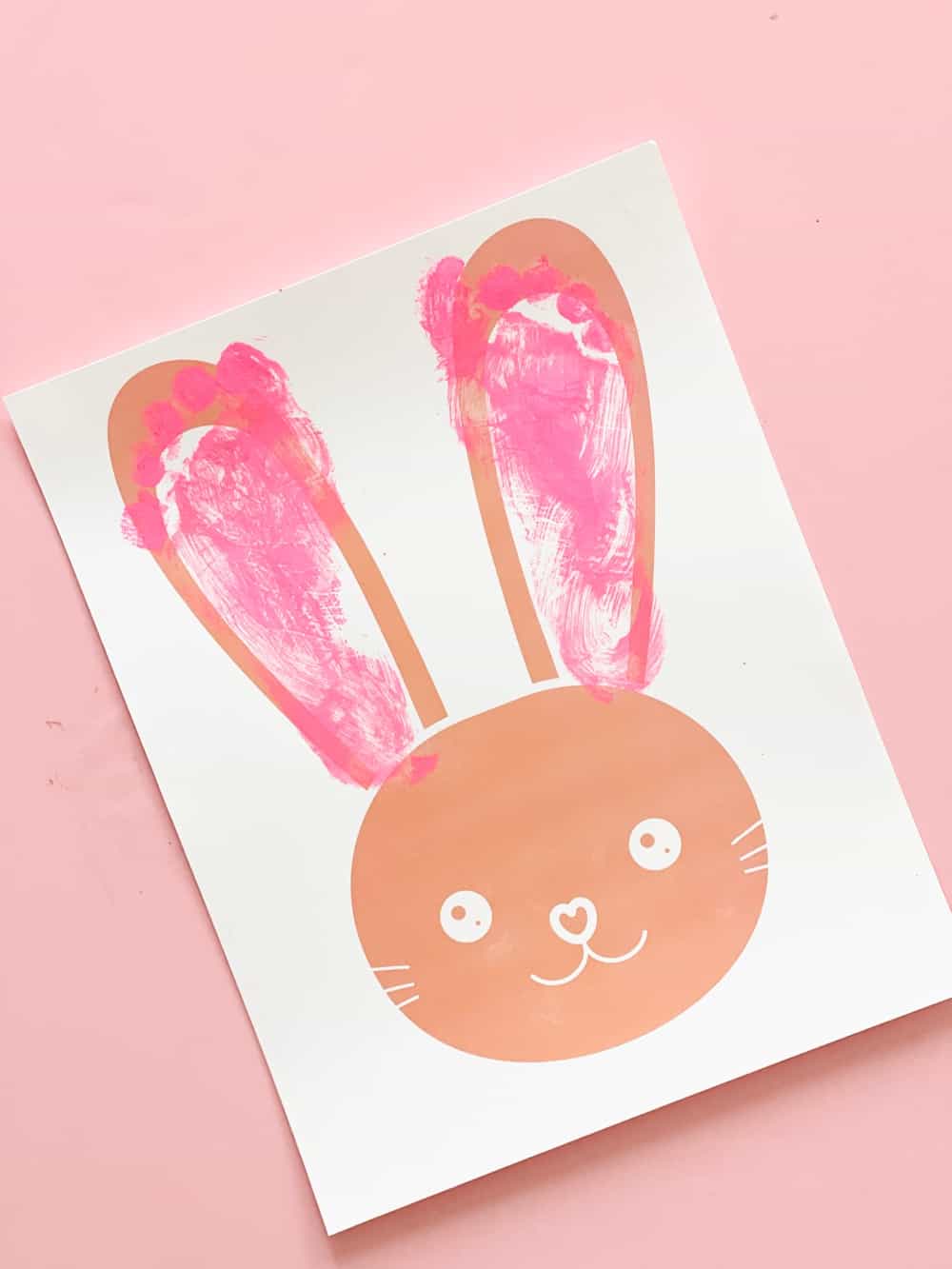 Bunny Footprint Art - Cute Easter Bunny Craft for Kids