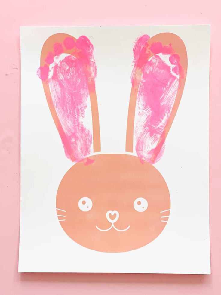 Footprint Art Craft / Cute Bunny Feet / Easter Decor Print / Kids Baby  Toddler / Activité Souvenir Carte DIY / Print It Off 0080 -  France