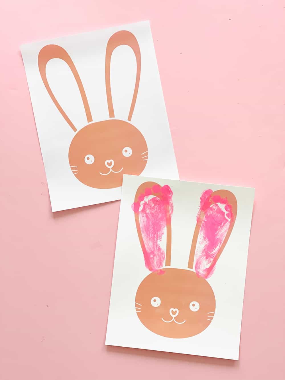 Bunny Footprint Art - Cute Easter Bunny Craft for Kids