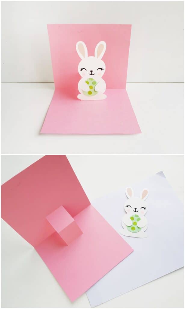 Pop-Up Bunny Easter Card - Cute Easter Craft for Kids With Free Printable