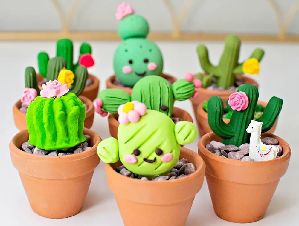 Simple Kids Craft - Cute Cactus Pots