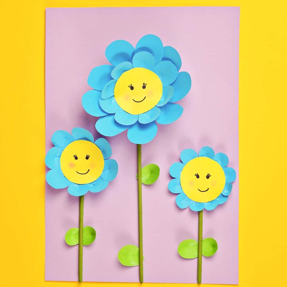 how to make a paper flower step by step for kids