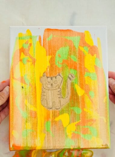 This Squeegee Paint Drawing Reveal is a Super Fun Kids Art Project!