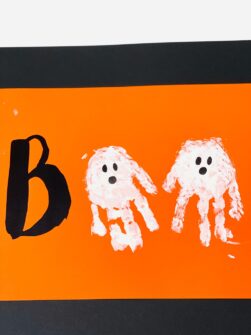 Ghost Handprint Art - Cute Halloween Craft For Kids