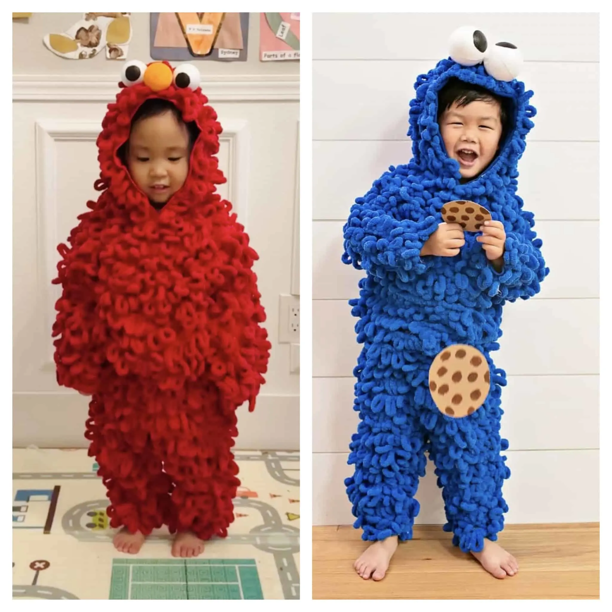 elmo and cookie monster costumes