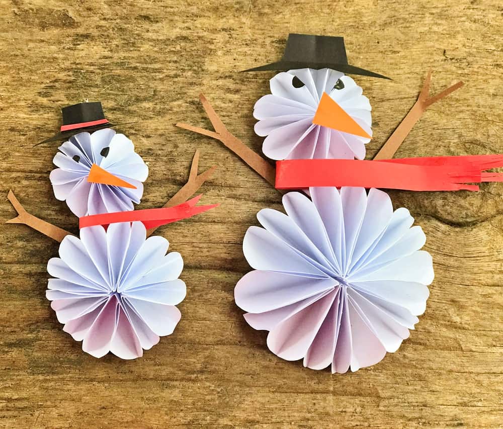 5 Paper Snowman Crafts
