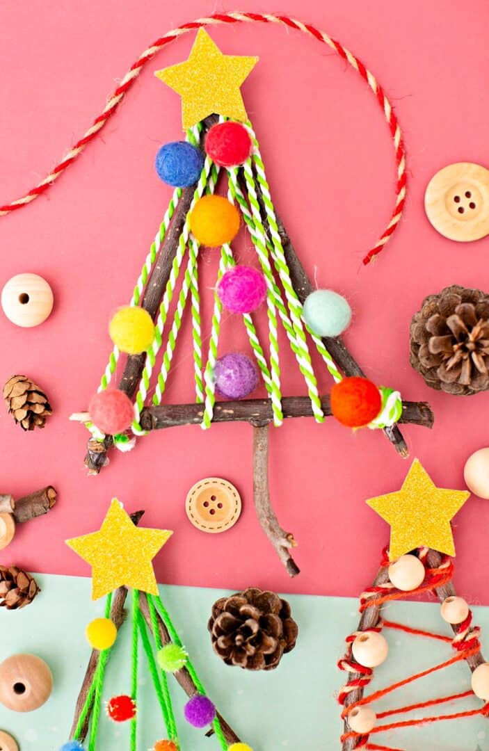 DIY Twig Christmas Tree Nature Christmas Craft