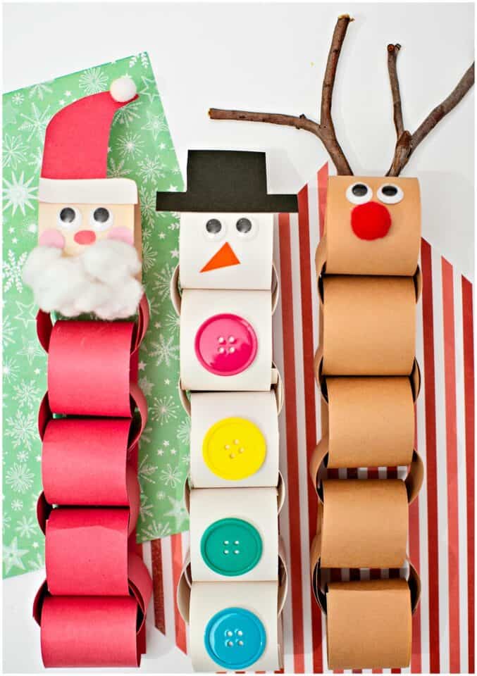 Cute and Easy Christmas Paper Chain Garland Craft